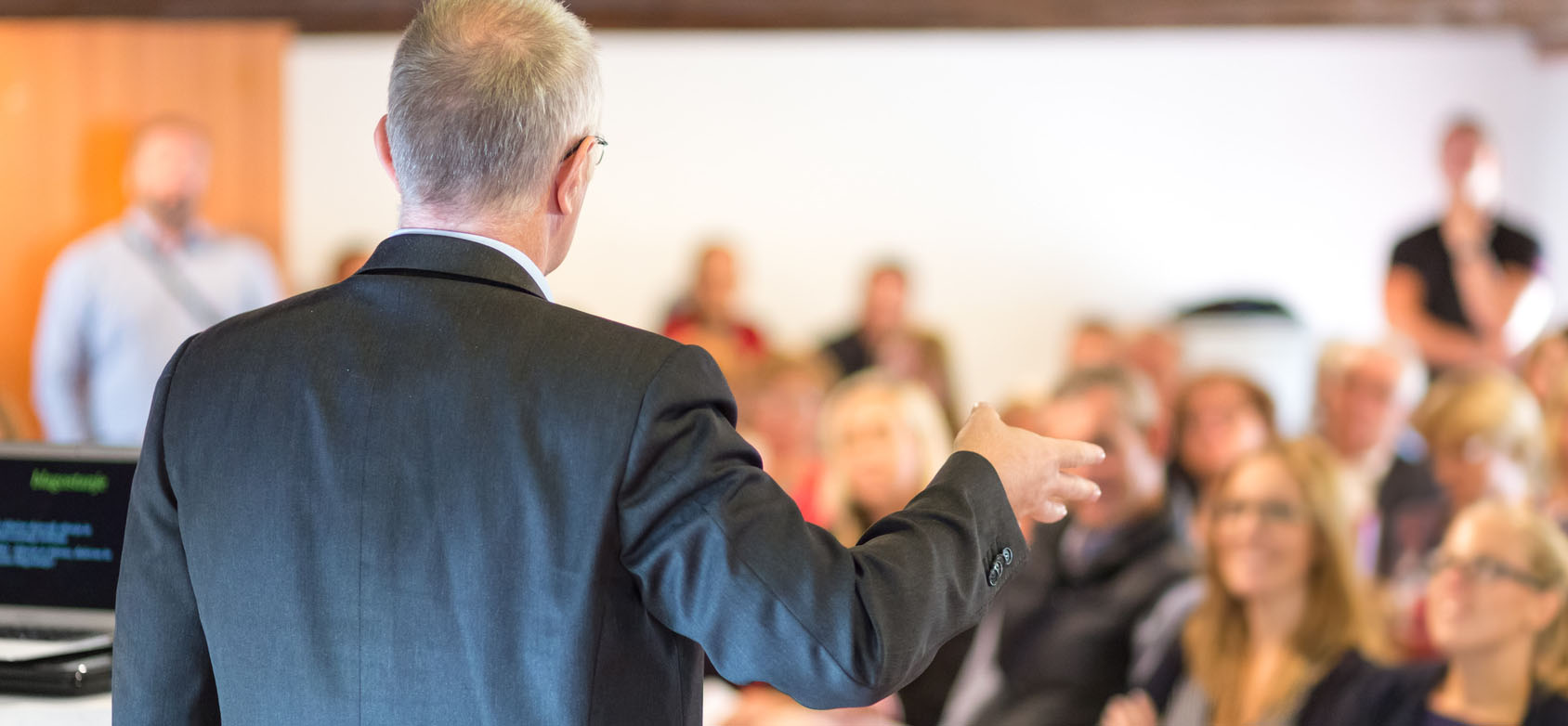 Businessman making a business presentation.